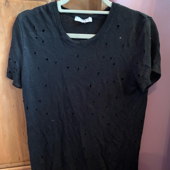 Black Distressed IRO Tee - Picture 3 of 7